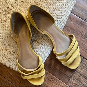 Mustard yellow Madewell sandals size 10